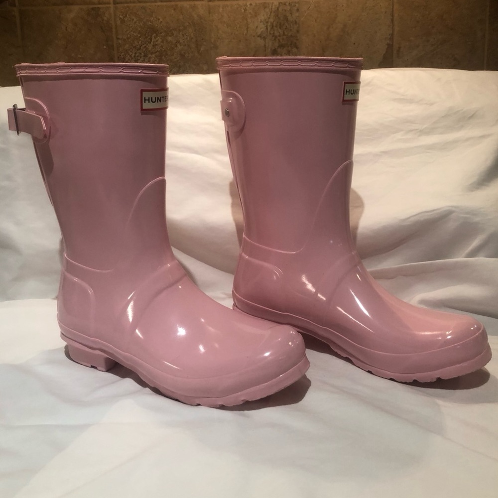 Light pink Hunter Rain Boots